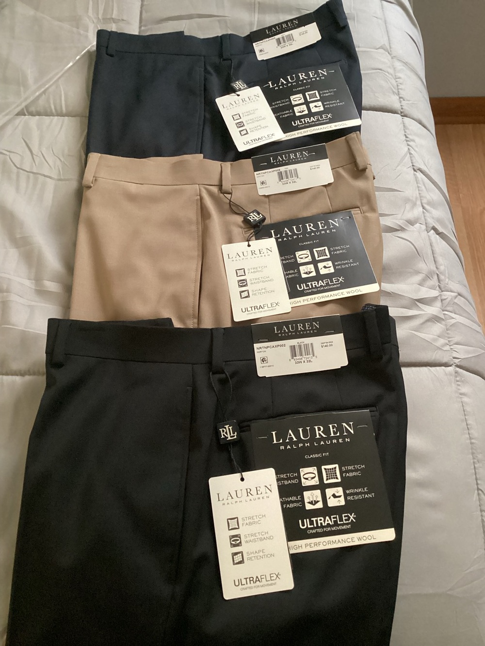 New Men’s Ralph Lauren ULTRAFLEX Dress pants. (THREE PAIRS)